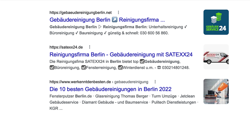 SEO Reinigungsfirma